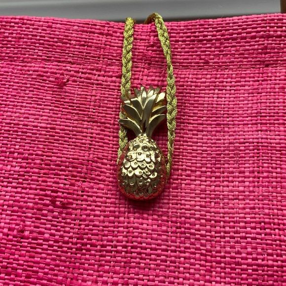 Lilly Pulitzer Pink Tote Bag with Tan Handles - Picture 3 of 7